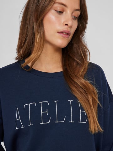 Vila Sweatshirt "Atelier" in Dunkelblau