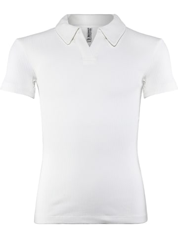 Blue Effect Poloshirt in Weiß