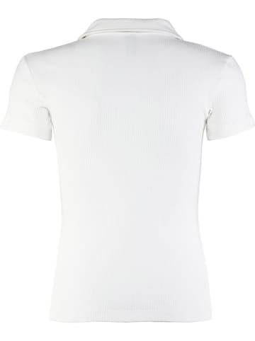 Blue Effect Poloshirt in Weiß