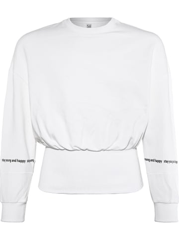 Blue Effect Sweatshirt in Weiß
