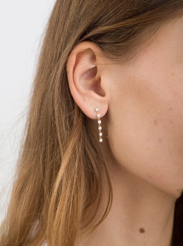 Pandora Vergulde oorstekers met edelstenen