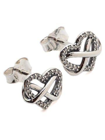 Pandora Silber-Ohrstecker mit Edelsteinen