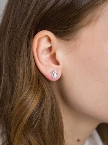 Pandora Silber-Ohrstecker mit Edelsteinen