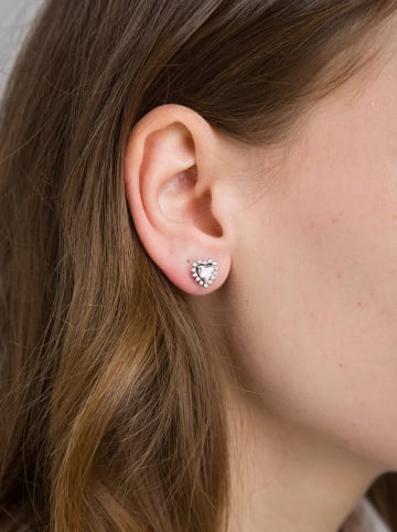 Pandora Silber-Ohrstecker mit Edelsteinen