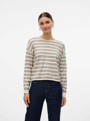 Vero Moda Sweter w kolorze beżowo-kremowym