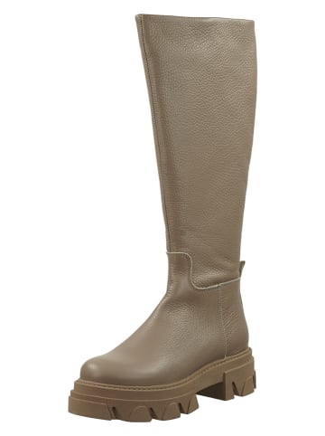 Steve Madden Leder-Stiefel in Beige
