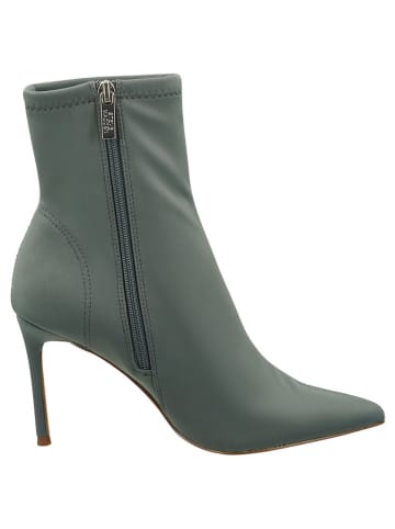 Steve Madden Leder-Stiefeletten in Grau
