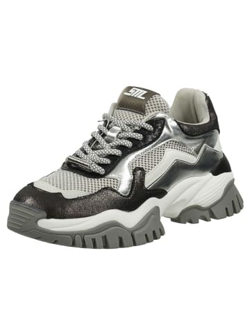 Steve Madden Sneakersy w kolorze beżowo-brązowo-srebrnym