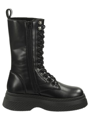 Steve Madden Leder-Boots in Schwarz