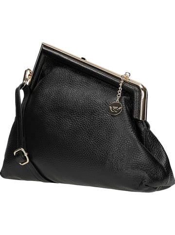 Wojas Leder-Umhängetasche in Schwarz - (B)29 x (H)24 x (T)10 cm