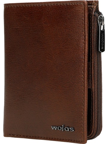 Wojas Leder-Geldbörse in Braun - (B)12 x (H)9,5 x (T)1 cm
