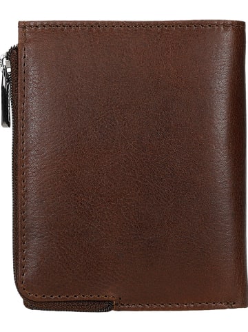 Wojas Leder-Geldbörse in Braun - (B)12 x (H)9,5 x (T)1 cm