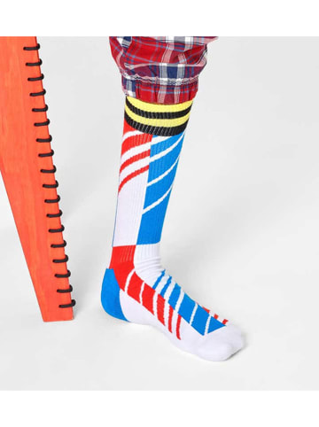 Happy Socks Sokken "Scattered stripe" blauw/wit