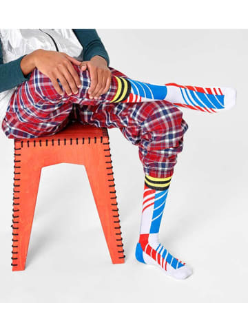 Happy Socks Sokken "Scattered stripe" blauw/wit