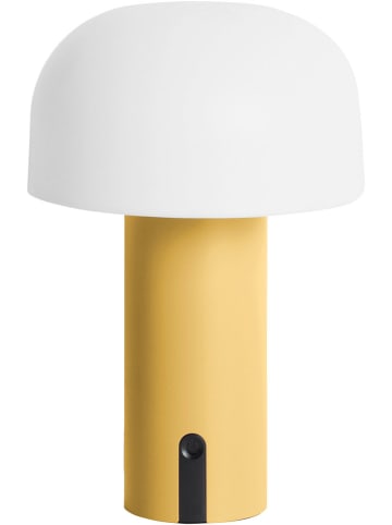 Leitmotiv LED-Tischleuchte "Luca" in Senf/ Weiß - (H)22,5 x Ø 15 cm