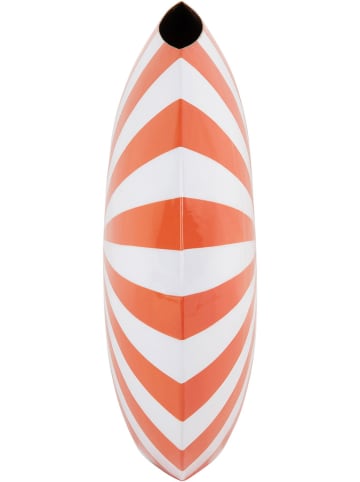 Present Time Vaas "Candy Swirl" oranje/wit - (H)35 cm