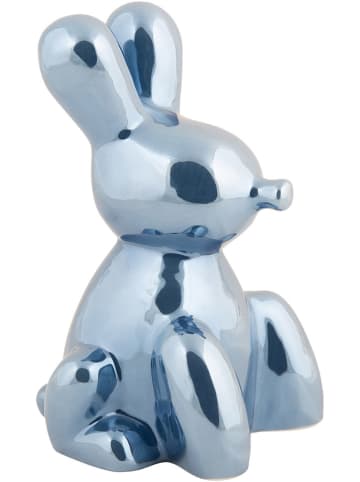 Present Time Dekoobjekt "Balloon Bunny" in Blau - (H)15 cm