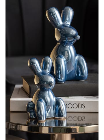 Present Time Decoratief object "Balloon Bunny" blauw - (H)15 cm