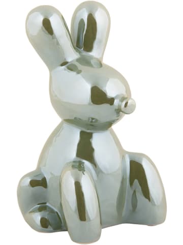 Present Time Dekoobjekt "Balloon Bunny" in Grün - (H)15 cm