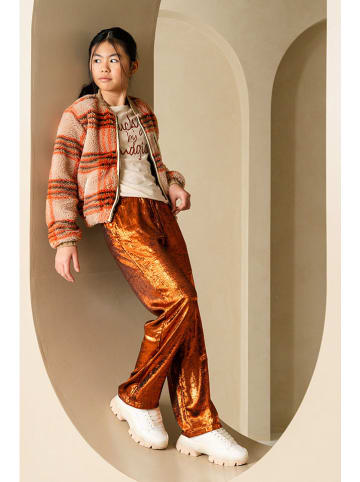 Like Flo Fleecejacke in Beige/ Orange