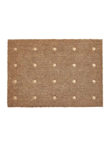 OYOY living design Fußmatte "Dot" in Hellbraun - (L)70 x (B)50 cm
