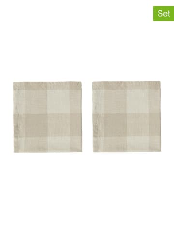 OYOY living design 2-delige set: servetten beige - (H)45 x (L)45 cm