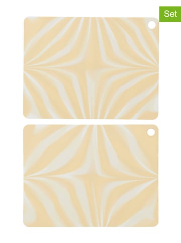 OYOY living design 2er-Set: Tischsets "Zebura" in Gelb - (B)45 x (H)34 cm
