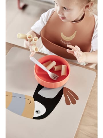 OYOY mini 2tlg. Esslern-Set "Pullo" in Rot/ Hellbraun - ab 12 Monaten