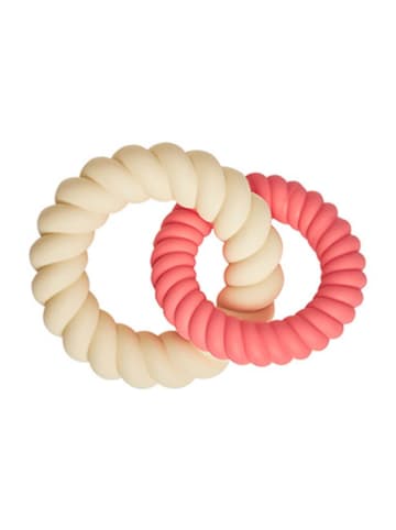 OYOY mini Bijtring "Mellow" roze/crème - vanaf de geboorte
