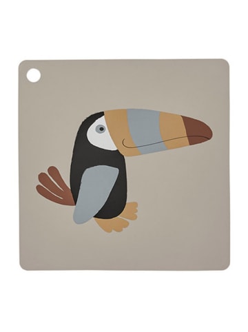 OYOY mini Tischset "Toucan" in Beige - (L)38 cm - (B)38 cm