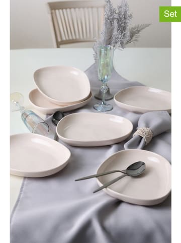 Hermia 6er-Set: Speiseteller in Weiß - Ø 23 cm