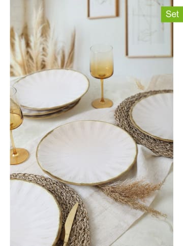 Hermia 6er-Set: Speiseteller in Weiß - Ø 27 cm