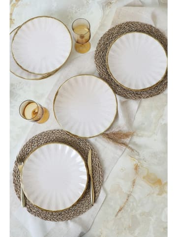 Hermia 6er-Set: Speiseteller in Weiß - Ø 27 cm