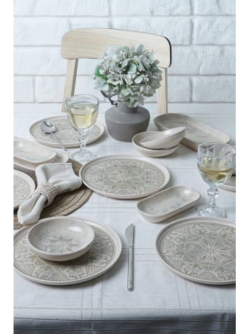 Hermia 14tlg. Frühstücks-Set in Taupe in Grau/ Hellbraun