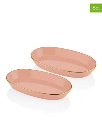 Hermia 2er-Set: Servierplatten in Rosa - (B)25 x (H)14 x (T)1 cm