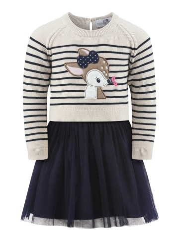 happy girls by Eisend Sukienka w kolorze kremowo-granatowym