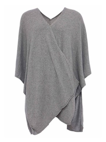 Zwillingsherz Poncho in Grau