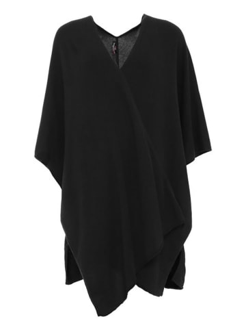 Zwillingsherz Poncho in Schwarz