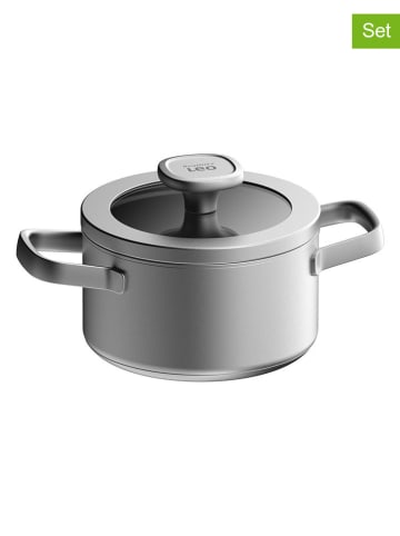 BergHOFF 2-częściowy zestaw "Leo" w kolorze szarym - Ø 16 cm