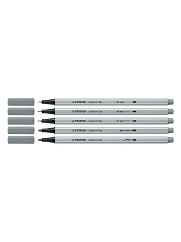 STABILO Multi-Liner ''STABILO Creative Tips ARTY'' in Grau - 10 Stück