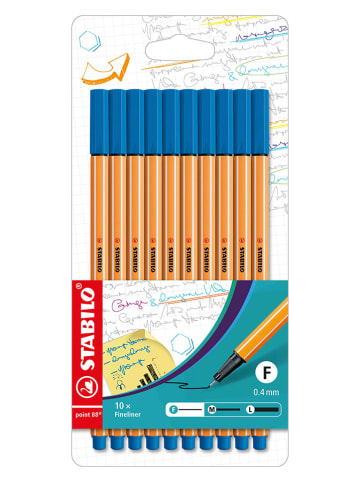 STABILO Fineliner ''STABILO point 88'' in Blau - 10 Stück