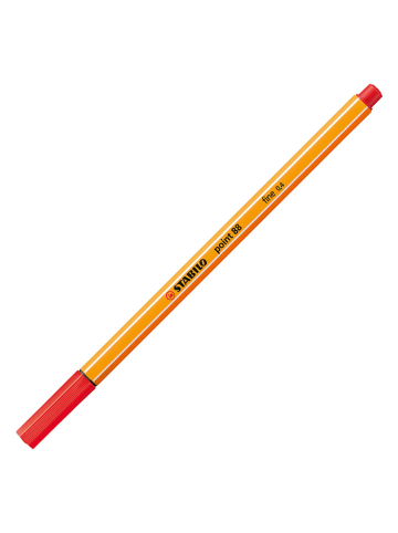 STABILO Fineliner ''STABILO point 88'' in Rot - 10 Stück