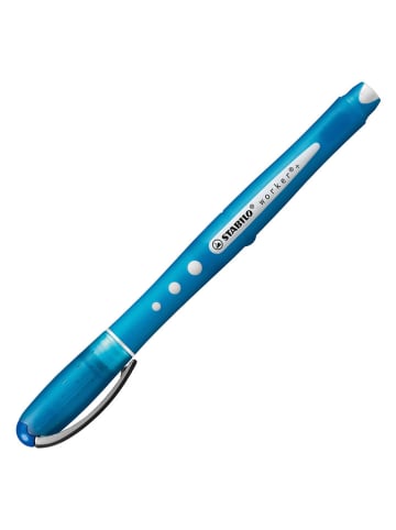 STABILO Pióra kulkowe (4 szt.) "STABILO worker+ colorful - Medium" w kolorze niebieskim