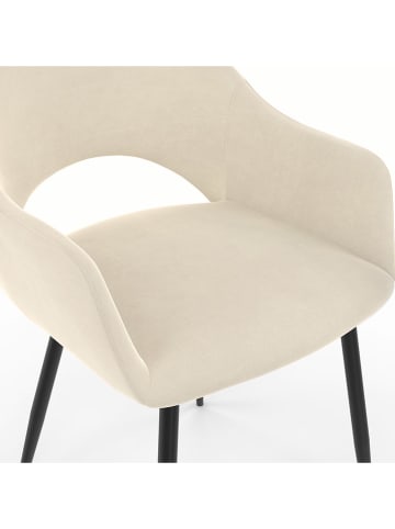 IDOMYA Factory 2-delige set: eetkamerstoelen "Rebecca" crème - (B)52 x (H)75 x (D)56 cm