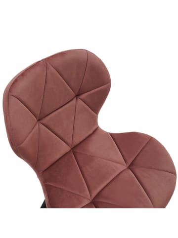 IDOMYA Factory 4-delige set: stoelen grijs/crème/lichtroze - (B)50 x (H)79 x (D)47,5 cm