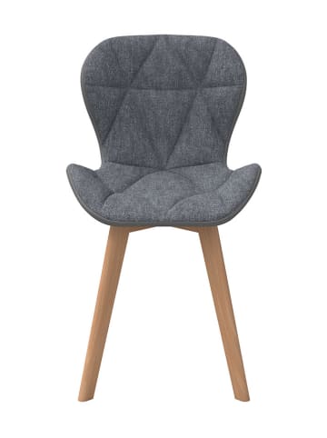 IDOMYA Factory 2-delige set: eetkamerstoelen "Gladys" grijs - (B)46 x (H)79 x (D)60 cm