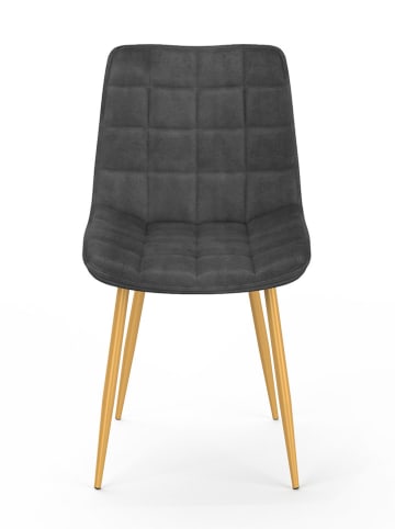 IDOMYA Factory 4-delige set: stoelen antraciet/blauw/grijs/geel - (B)46 x (H)82 x (D)62,5 cm