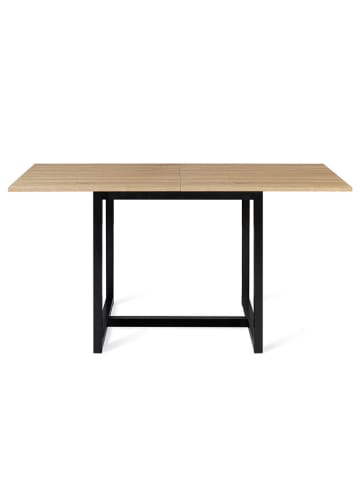 IDOMYA Factory Eetkamertafel "Memphis" lichtbruin/zwart - (B)80 x (H)78 x (D)78 cm