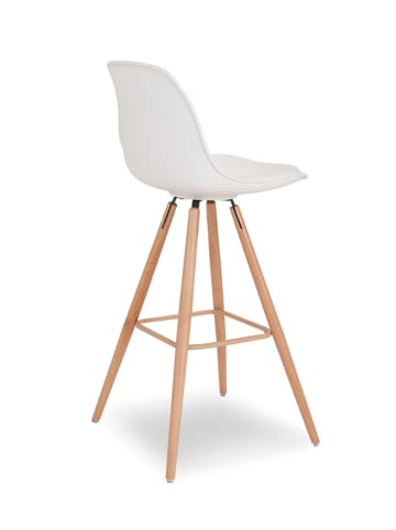 IDOMYA Factory 2er-Set: Barhocker "Oslo" in Weiß - (B)38,5 x (H)39 x (T)38,5 cm