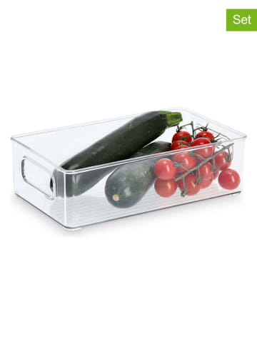 Zeller 2-delige set: opbergdoosen - (B)25,5 x (H)7,6 x (D)15,1 cm